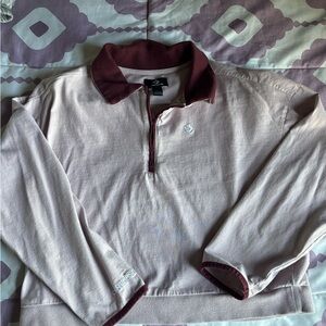 Converse Burgundy and Cream Zip-Up Jacket
